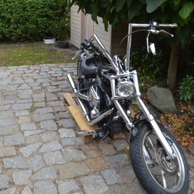 Beschädigtes Motorrad